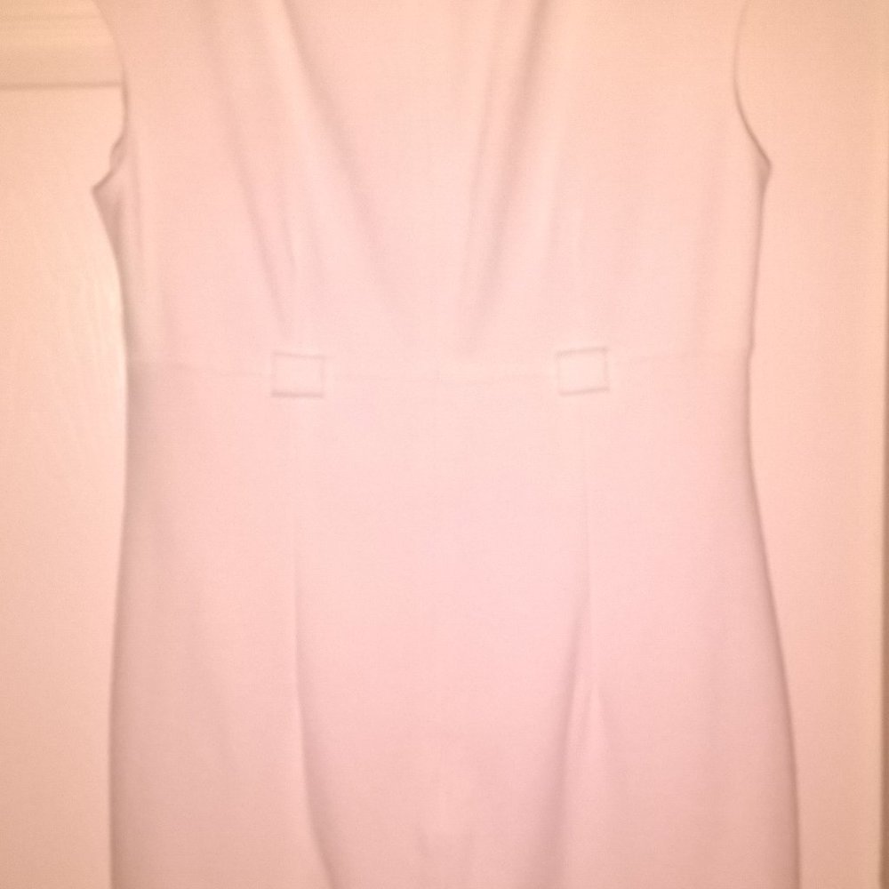 Calvin Klein White Midi Dress with Red Belt  ✨NWOT✨ - Picture 3 of 9